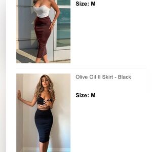 2 Midi pencil skirts